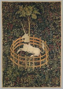 Unicorn in garden