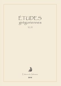 Etudes grégoriennes